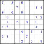 Судоку 9х9 #149 средний Судоку 9х9 #149 средний