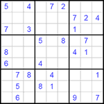 Судоку 9х9 #125 очень трудный Судоку 9х9 #125 очень трудный