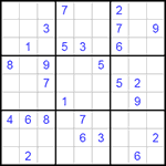 Судоку 9х9 #134 очень трудный Судоку 9х9 #134 очень трудный