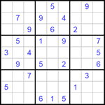 Судоку 9х9 #136 очень трудный Судоку 9х9 #136 очень трудный