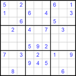 Судоку 9х9 #141 очень трудный Судоку 9х9 #141 очень трудный