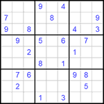 Судоку 9х9 #142 очень трудный Судоку 9х9 #142 очень трудный