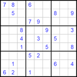 Судоку 9х9 #144 очень трудный Судоку 9х9 #144 очень трудный