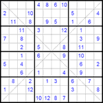 Судоку Х 12х12 #16 средний