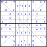 Судоку Х 12х12 #17 средний