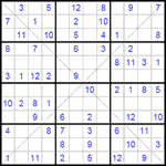 Судоку Х 12х12 #18 средний