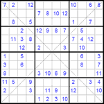 Судоку Х 12х12 #19 средний