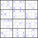 Судоку Х 12х12 #16 трудный