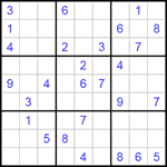 Судоку 9х9 #152 средний Судоку 9х9 #152 средний
