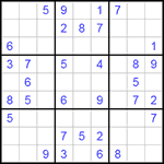 Судоку 9х9 #153 средний Судоку 9х9 #153 средний