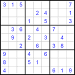 Судоку 9х9 #158 средний Судоку 9х9 #158 средний