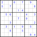 Судоку 9х9 #160 средний Судоку 9х9 #160 средний