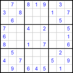 Судоку 9х9 #165 средний Судоку 9х9 #165 средний