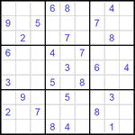 Судоку 9х9 #150 очень трудный Судоку 9х9 #150 очень трудный