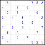 Судоку 9х9 #153 очень трудный Судоку 9х9 #153 очень трудный