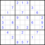 Судоку 9х9 #155 очень трудный Судоку 9х9 #155 очень трудный