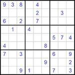 Судоку 9х9 #157 очень трудный Судоку 9х9 #157 очень трудный