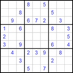Судоку 9х9 #158 очень трудный Судоку 9х9 #158 очень трудный