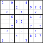 Судоку 9х9 #168 средний Судоку 9х9 #168 средний