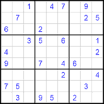 Судоку 9х9 #174 средний Судоку 9х9 #174 средний