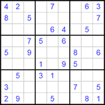 Судоку 9х9 #188 средний Судоку 9х9 #188 средний