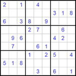 Судоку 9х9 #190 средний Судоку 9х9 #190 средний