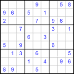 Судоку 9х9 #191 средний Судоку 9х9 #191 средний
