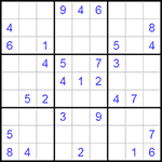 Судоку 9х9 #193 средний Судоку 9х9 #193 средний