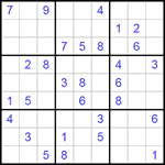 Судоку 9х9 #195 средний Судоку 9х9 #195 средний
