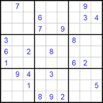 Судоку 9х9 #164 очень трудный Судоку 9х9 #164 очень трудный
