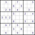 Судоку 9х9 #168 очень трудный Судоку 9х9 #168 очень трудный