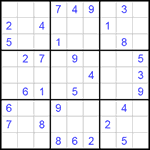 Судоку 9х9 #175 очень трудный Судоку 9х9 #175 очень трудный