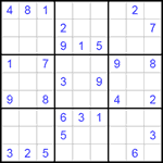 Судоку 9х9 #181 очень трудный Судоку 9х9 #181 очень трудный