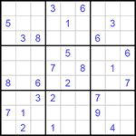 Судоку 9х9 #185 очень трудный Судоку 9х9 #185 очень трудный