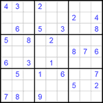 Судоку 9х9 #186 очень трудный Судоку 9х9 #186 очень трудный