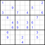 Судоку 9х9 #187 очень трудный Судоку 9х9 #187 очень трудный