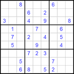 Судоку 9х9 #189 очень трудный Судоку 9х9 #189 очень трудный