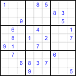 Судоку 9х9 #190 очень трудный Судоку 9х9 #190 очень трудный