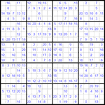 Судоку 20х20 #11 легкий
