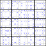 Судоку 20х20 #12 легкий