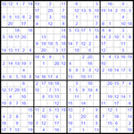 Судоку 20х20 #13 легкий