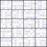 Судоку 20х20 #15 легкий