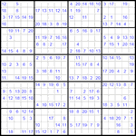 Судоку 20х20 #10 средний