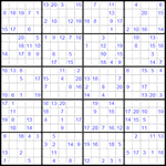 Судоку 20х20 #6 трудный