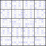 Судоку 20х20 #7 трудный