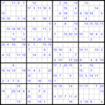 Судоку 20х20 #8 трудный