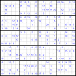 Судоку 20х20 #9 трудный