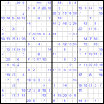 Судоку 20х20 #10 трудный