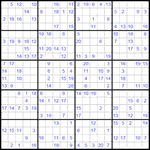 Судоку 20х20 #6 очень трудный