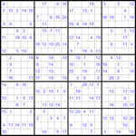 Судоку 20х20 #7 очень трудный